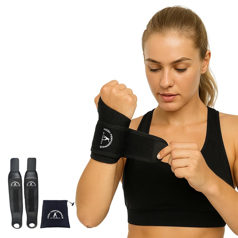 Performance High Perfromance adjustable Wrist Brace for TFCC Tears, Carpal Tunnel Relief, and Sports Support – Ultra-Thin Nylon & Spandex. Pack of 2. - Image 1
